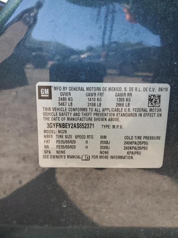 3GYFNBEY2AS652371 - 2010 CADILLAC SRX PERFORMANCE COLLECTION Сұр фото 12