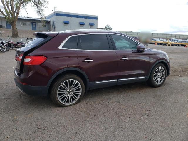 2LMPJ6LR6JBL17841 - 2018 LINCOLN MKX RESERVE برغندي صورة 3