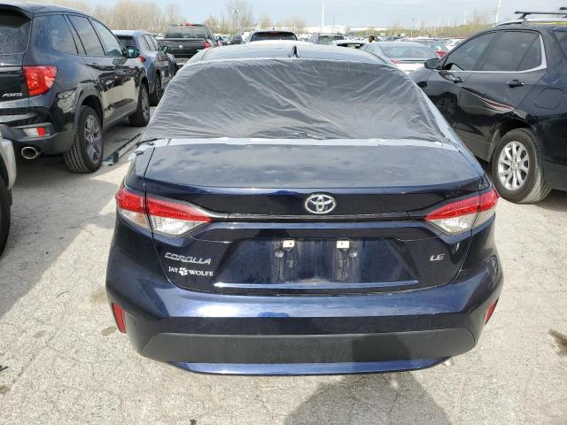 5YFEPMAE2NP341724 - 2022 TOYOTA COROLLA LE BLUE photo 6