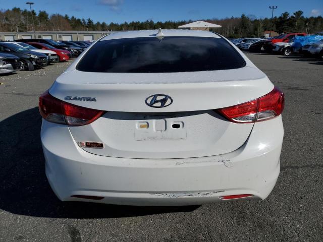 5NPDH4AE3CH148386 - 2012 HYUNDAI ELANTRA GLS WHITE photo 6