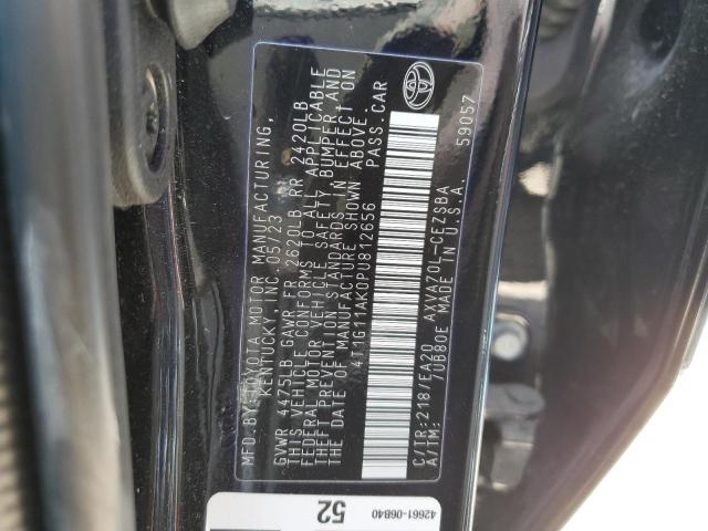 4T1G11AK0PU812656 - 2023 TOYOTA CAMRY SE NIGHT SHADE BLACK photo 12