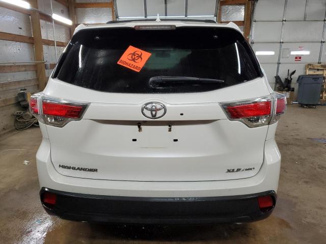 5TDJKRFH5GS276410 - 2016 TOYOTA HIGHLANDER XLE 白色 照片 6