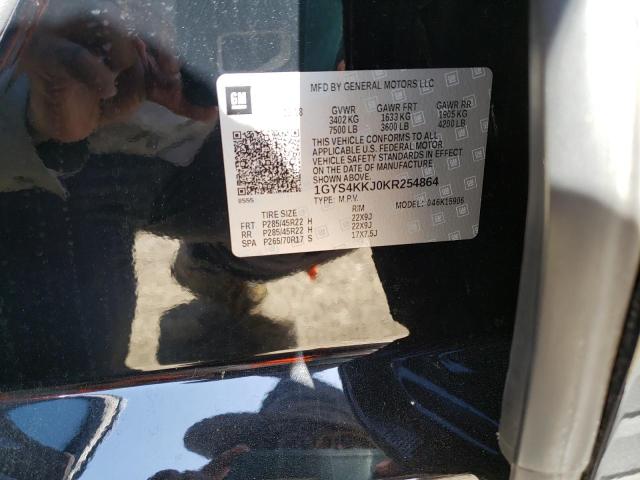 1GYS4KKJ0KR254864 - 2019 CADILLAC ESCALADE ESV PLATINUM შავი ფოტო 13