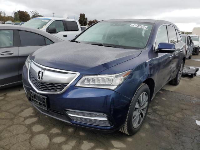 5FRYD3H44EB016368 - 2014 ACURA MDX TECHNOLOGY BLUE photo 1