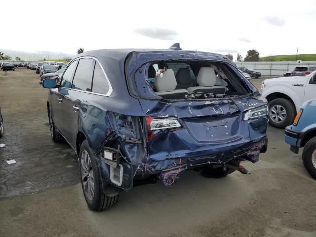 5FRYD3H44EB016368 - 2014 ACURA MDX TECHNOLOGY BLUE photo 2