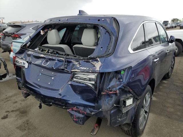 5FRYD3H44EB016368 - 2014 ACURA MDX TECHNOLOGY BLUE photo 3