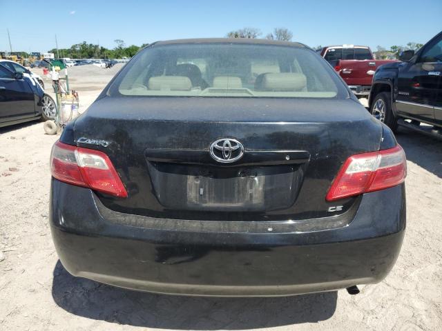 4T1BE46K07U574347 - 2007 TOYOTA CAMRY CE BLACK photo 6