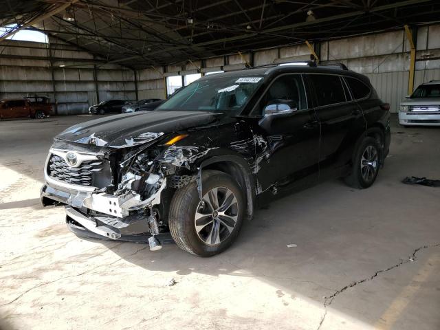 5TDGZRBH0NS238351 - 2022 TOYOTA HIGHLANDER XLE Schwarz Foto 1