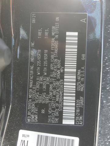 5TDGZRBH4MS556178 - 2021 TOYOTA HIGHLANDER XLE 黑色 照片 14