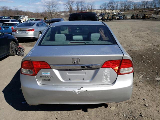 2HGFA16519H339005 - 2009 HONDA CIVIC LX SILVER photo 6