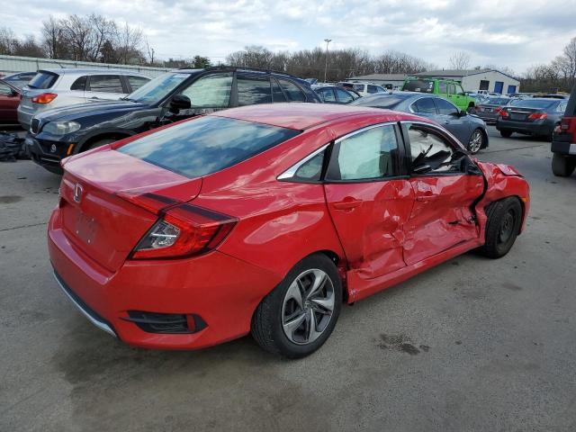 2HGFC2F60MH535504 - 2021 HONDA CIVIC LX RED photo 3