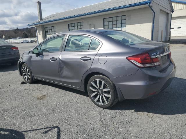 2HGFB2F95FH507827 - 2015 HONDA CIVIC EXL ნაცრისფერი ფოტო 2