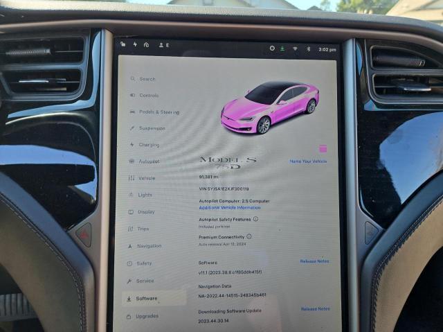 5YJSA1E2XJF300119 - 2018 TESLA MODEL S BLACK photo 8