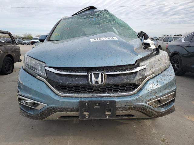 2HKRM3H74GH536980 - 2016 HONDA CR-V EXL BLUE photo 5