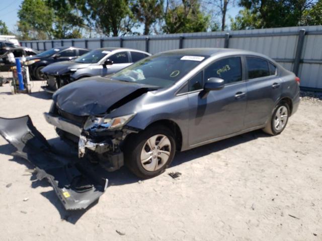 19XFB2F50DE037677 - 2013 HONDA CIVIC LX GRAY photo 1