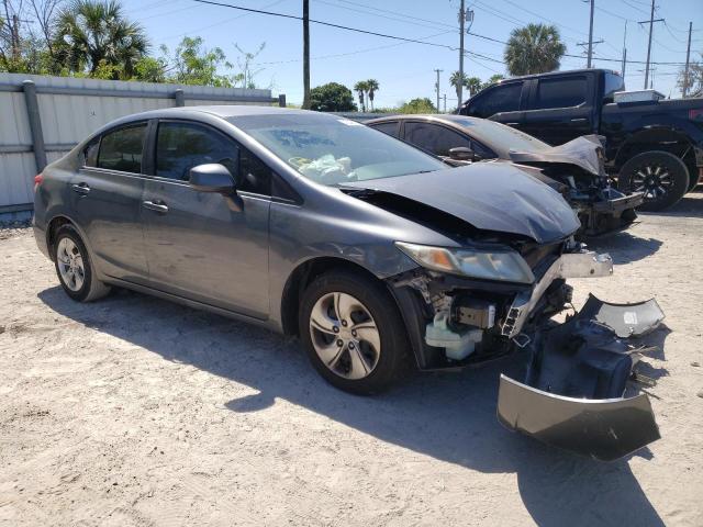 19XFB2F50DE037677 - 2013 HONDA CIVIC LX GRAY photo 4