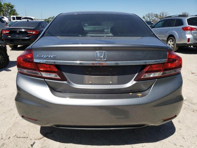 19XFB2F50DE037677 - 2013 HONDA CIVIC LX GRAY photo 6