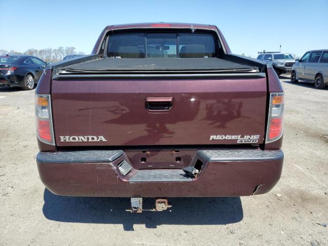 2HJYK16508H537881 - 2008 HONDA RIDGELINE RTL BURGUNDY photo 6