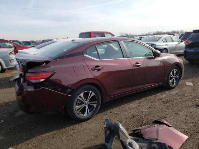 3N1AB8CV9LY238317 - 2020 NISSAN SENTRA SV BURGUNDY photo 3