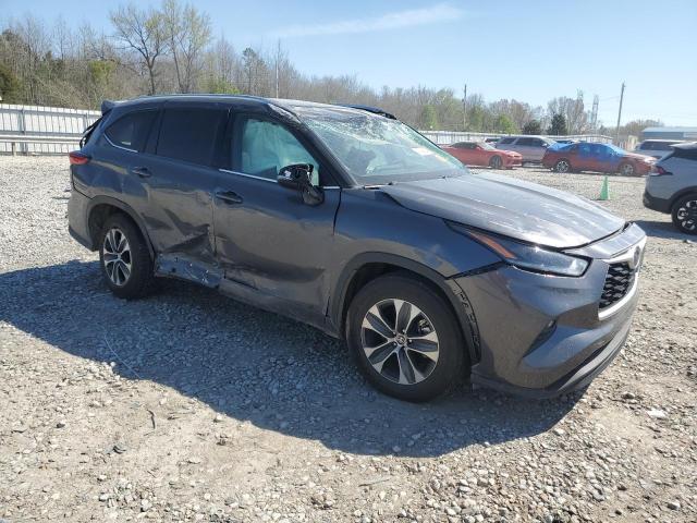 5TDGZRAH9MS527616 - 2021 TOYOTA HIGHLANDER XLE GRAY photo 4