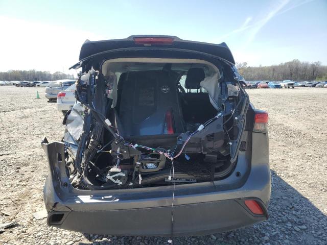5TDGZRAH9MS527616 - 2021 TOYOTA HIGHLANDER XLE GRAY photo 6
