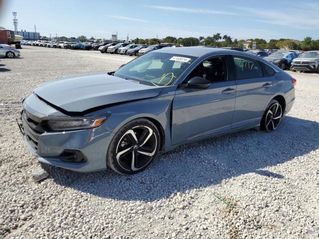 1HGCV1F37NA117244 - 2022 HONDA ACCORD SPORT GRAY photo 1