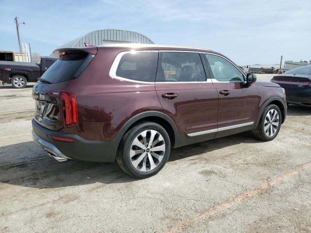 5XYP3DHC8MG186690 - 2021 KIA TELLURIDE EX BURGUNDY photo 3