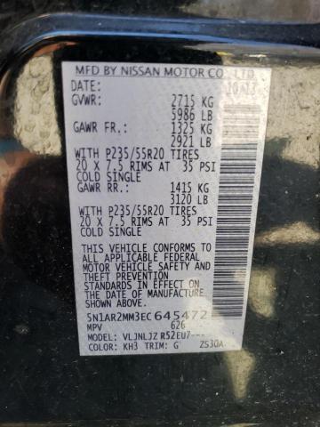 5N1AR2MM3EC645472 - 2014 NISSAN PATHFINDER S BLACK photo 13