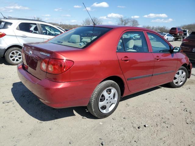 2T1BR32E86C693844 - 2006 TOYOTA COROLLA CE RED photo 3