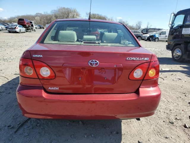 2T1BR32E86C693844 - 2006 TOYOTA COROLLA CE RED photo 6