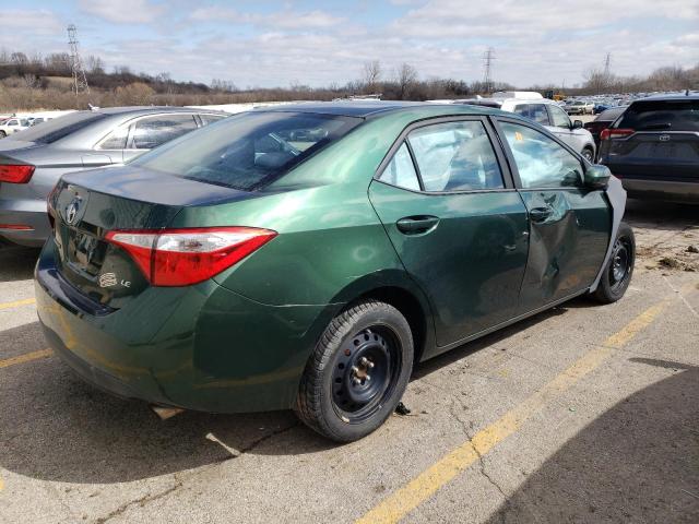 2T1BURHEXFC270711 - 2015 TOYOTA COROLLA L GREEN photo 3