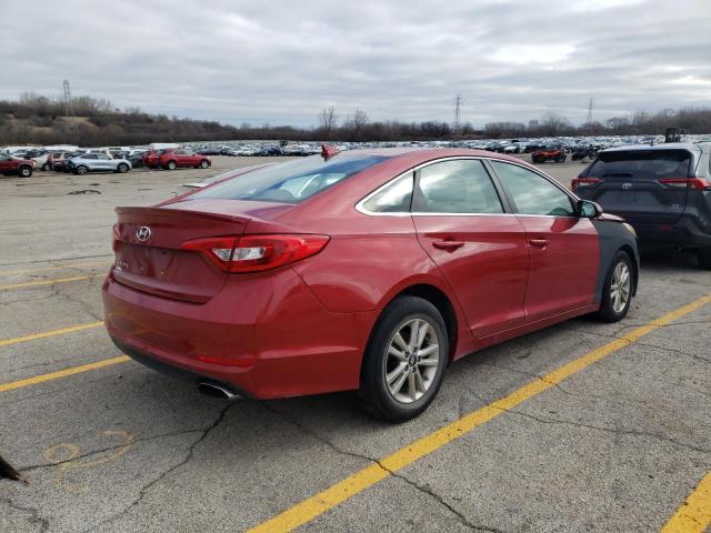 5NPE24AF4HH590423 - 2017 HYUNDAI SONATA SE RED photo 3