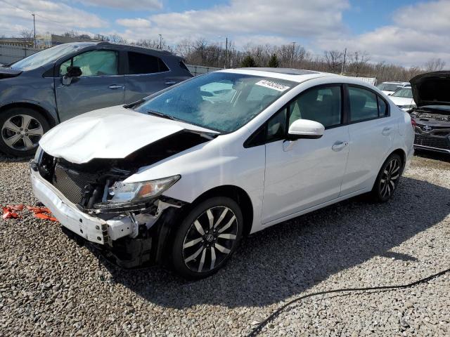 19XFB2F90FE105515 - 2015 HONDA CIVIC EXL WHITE photo 1