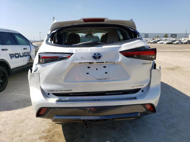 5TDXBRCHXNS557713 - 2022 TOYOTA HIGHLANDER HYBRID LIMITED WHITE photo 6