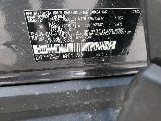 2T3F1RFV8SC502964 - 2025 TOYOTA RAV4 LE GRAY photo 13