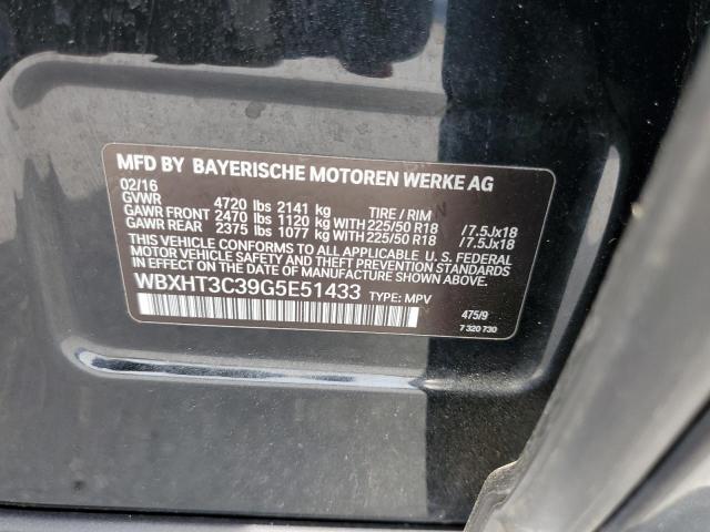 WBXHT3C39G5E51433 - 2016 BMW X1 XDRIVE28I BLACK photo 13