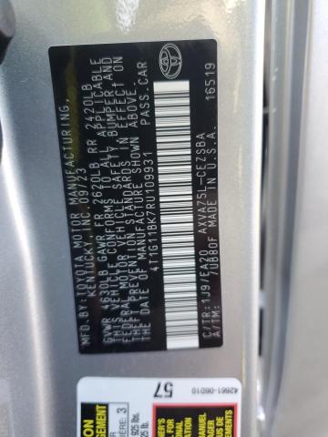 4T1G11BK7RU109931 - 2024 TOYOTA CAMRY SE NIGHT SHADE SILVER photo 12