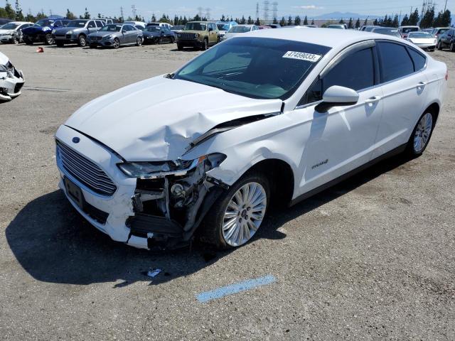 3FA6P0UU1GR342236 - 2016 FORD FUSION S HYBRID WHITE photo 1