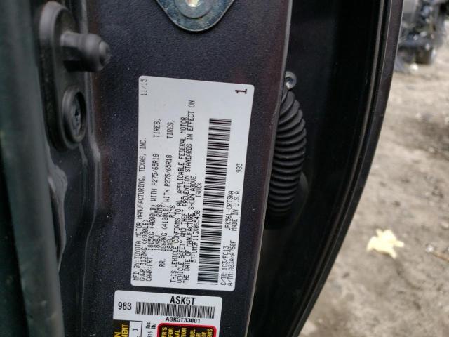 5TFUM5F11GX065458 - 2016 TOYOTA TUNDRA DOUBLE CAB SR/SR5 GRAY photo 13