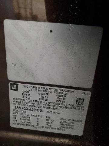 LRBFXCSA9LD081766 - 2020 BUICK ENVISION ESSENCE ყავისფერი ფოტო 13