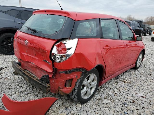 2T1KR32E98C696030 - 2008 TOYOTA COROLLA MA XR RED photo 3
