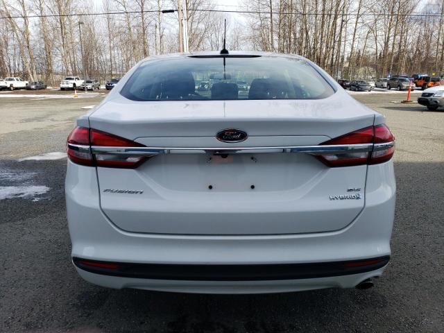 3FA6P0LU6JR132451 - 2018 FORD FUSION SE HYBRID WHITE photo 6