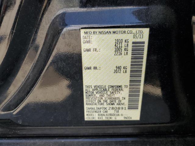 1N4AL3AP7DC280891 - 2013 NISSAN ALTIMA 2.5 BLACK photo 13