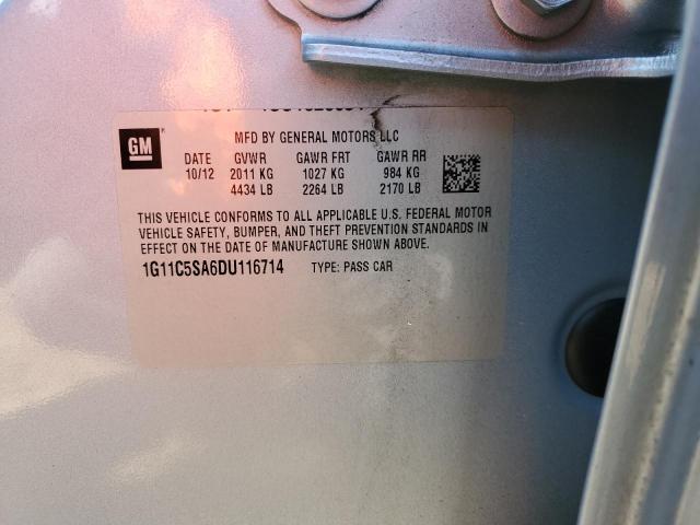 1G11C5SA6DU116714 - 2013 CHEVROLET MALIBU 1LT BLUE photo 12