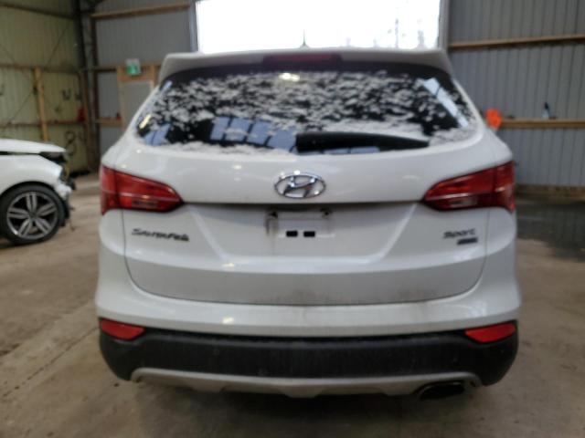 5XYZUDLB9EG125810 - 2014 HYUNDAI SANTA FE S WHITE photo 6