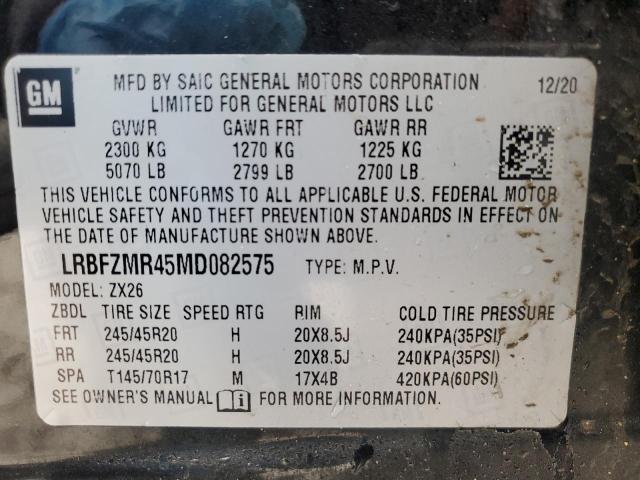 LRBFZMR45MD082575 - 2021 BUICK ENVISION PREFERRED BLACK photo 13