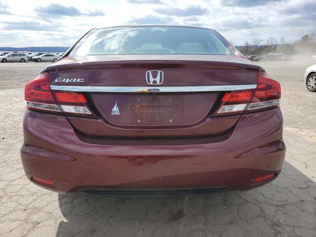 2HGFB2F55DH588421 - 2013 HONDA CIVIC LX MAROON photo 6