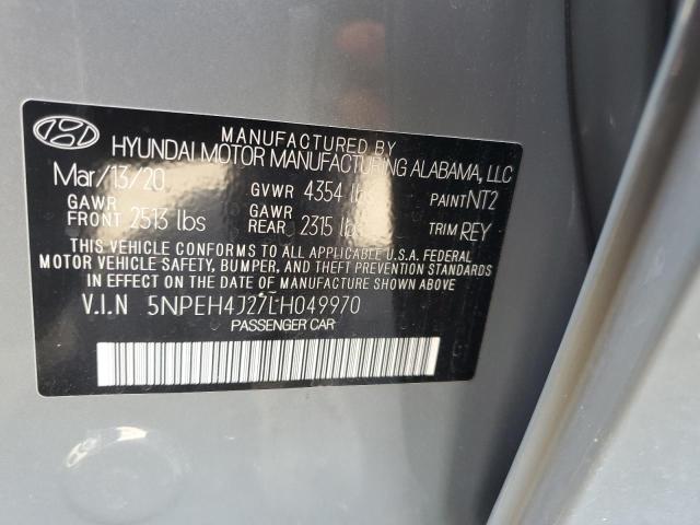 5NPEH4J27LH049970 - 2020 HYUNDAI SONATA LIMITED GRAY photo 13