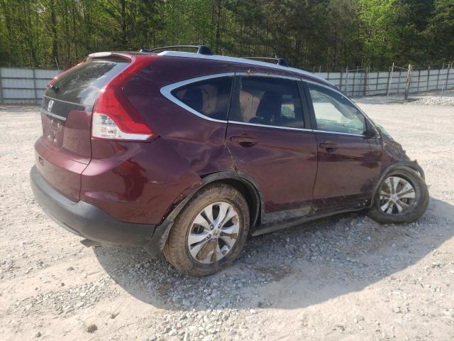 5J6RM3H75EL007153 - 2014 HONDA CR-V EXL MAROON photo 3