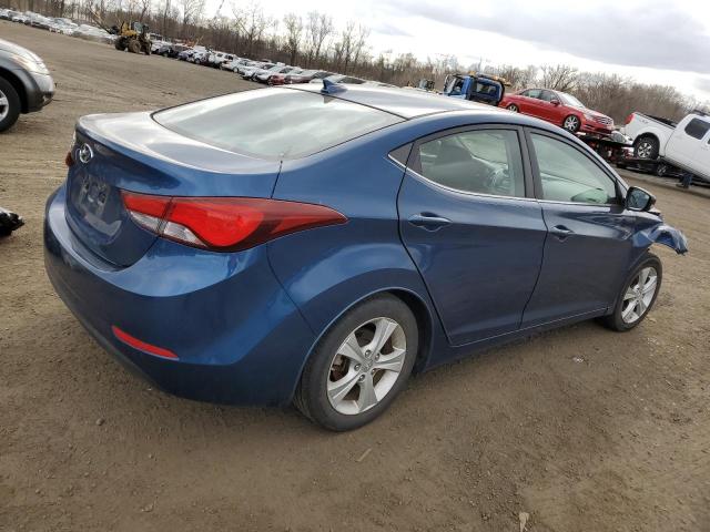 KMHDH4AE4GU600000 - 2016 HYUNDAI ELANTRA SE BLUE photo 3